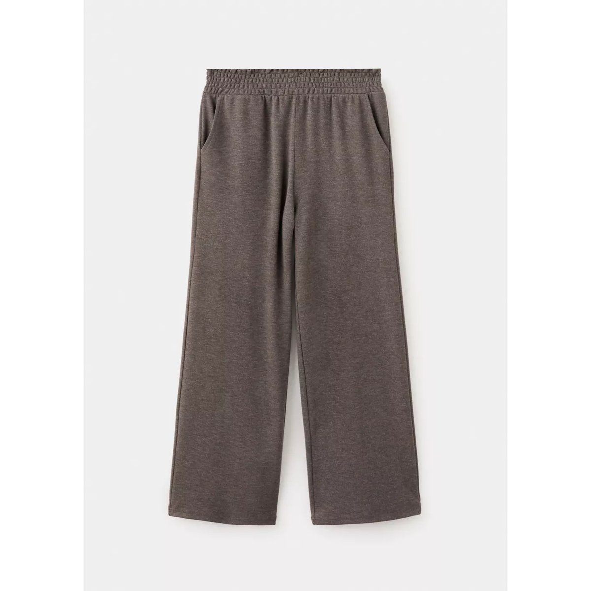 Pantalon maille taille élastique marron, MANGO KIDS