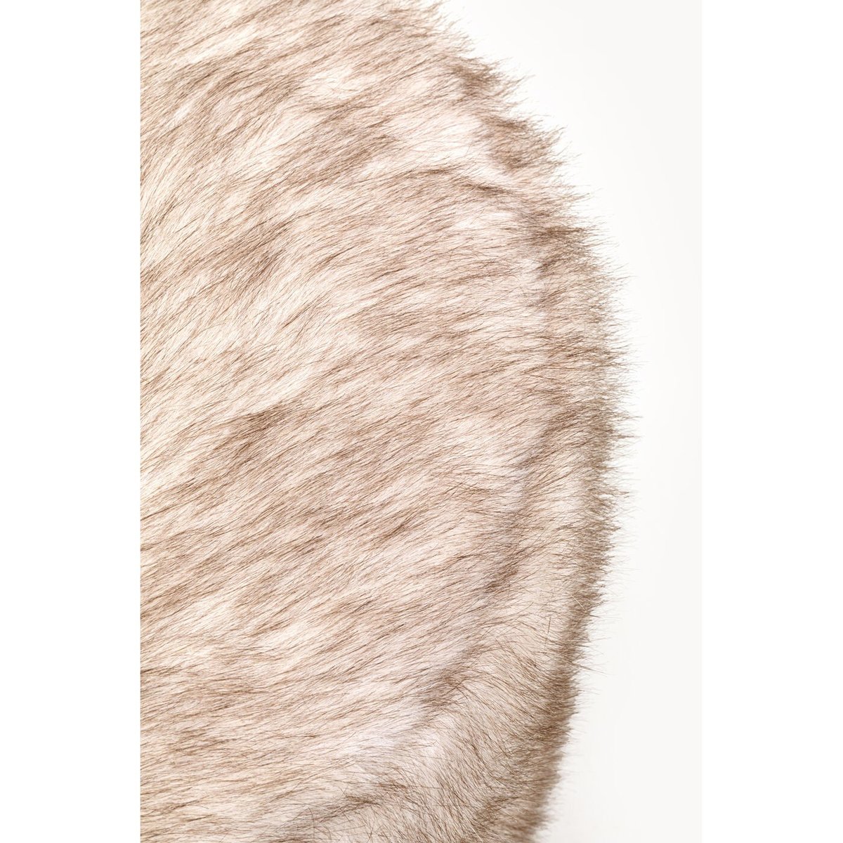 Tabouret-coffre en polyester poils longs, LILJA beige, KARE DESIGN