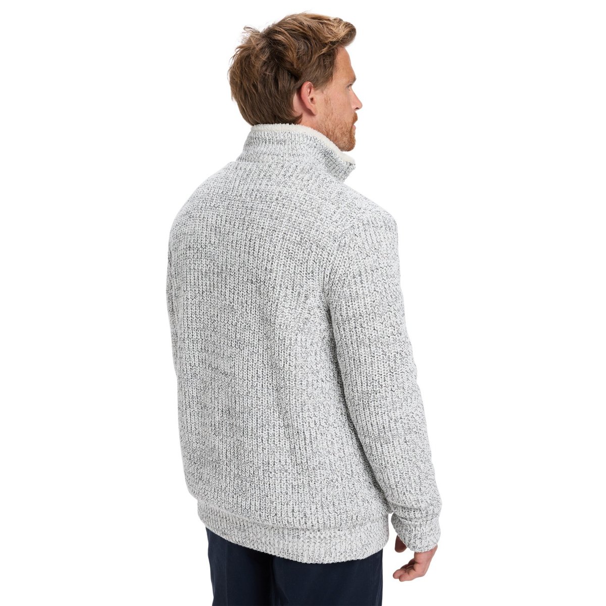 Pull doublé à fermeture éclair BOKETTO gris light grey heather, QUIKSILVER