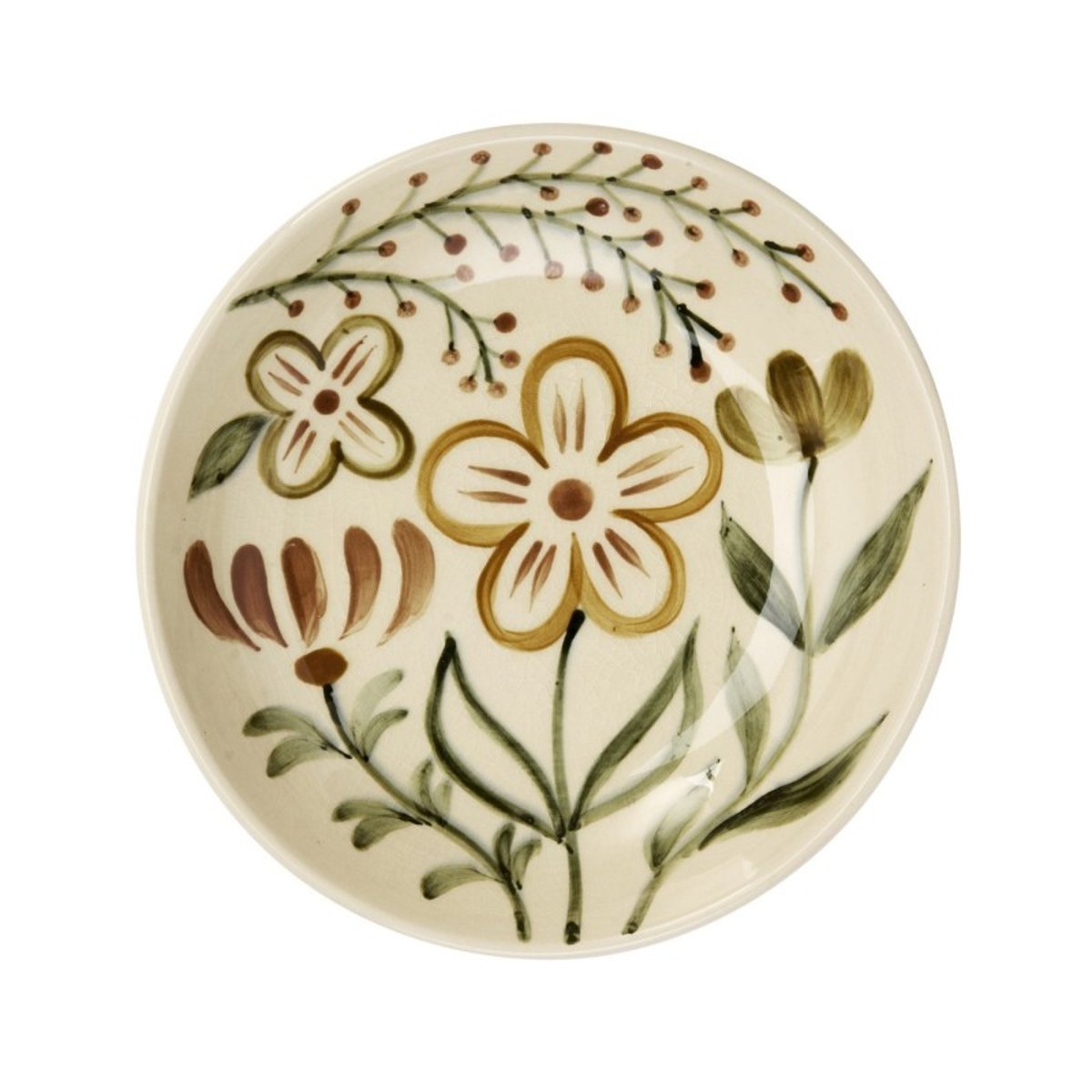 Bol saladier grès peint motif floral multicolore, MADAM STOLTZ