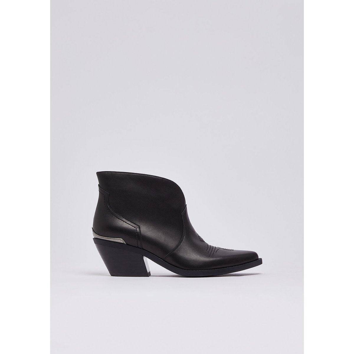 Bottines western en cuir noir, LIU JO