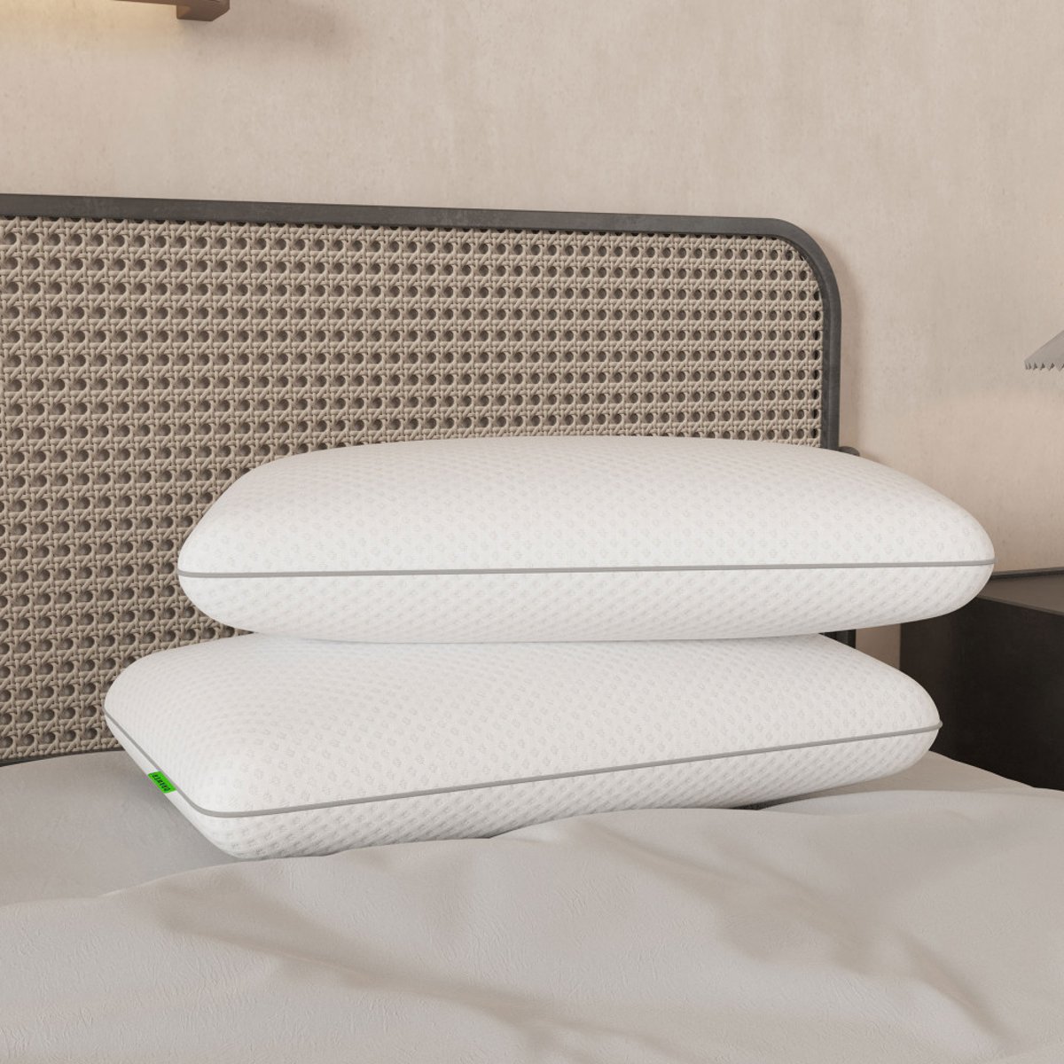 Lot de 2 oreillers à mémoire de forme- NEO blanc, DRAWER