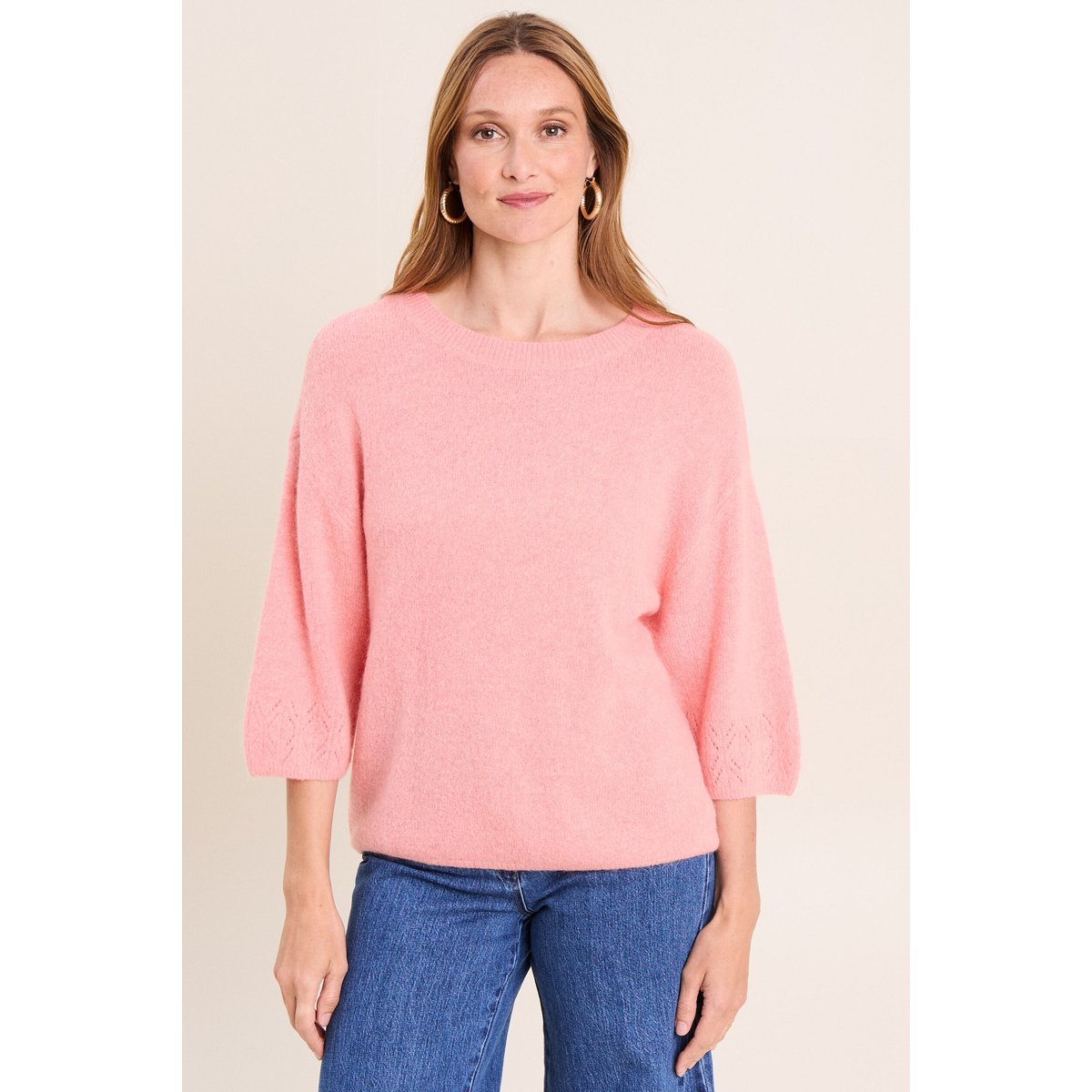 Pull col rond rose, BREAL