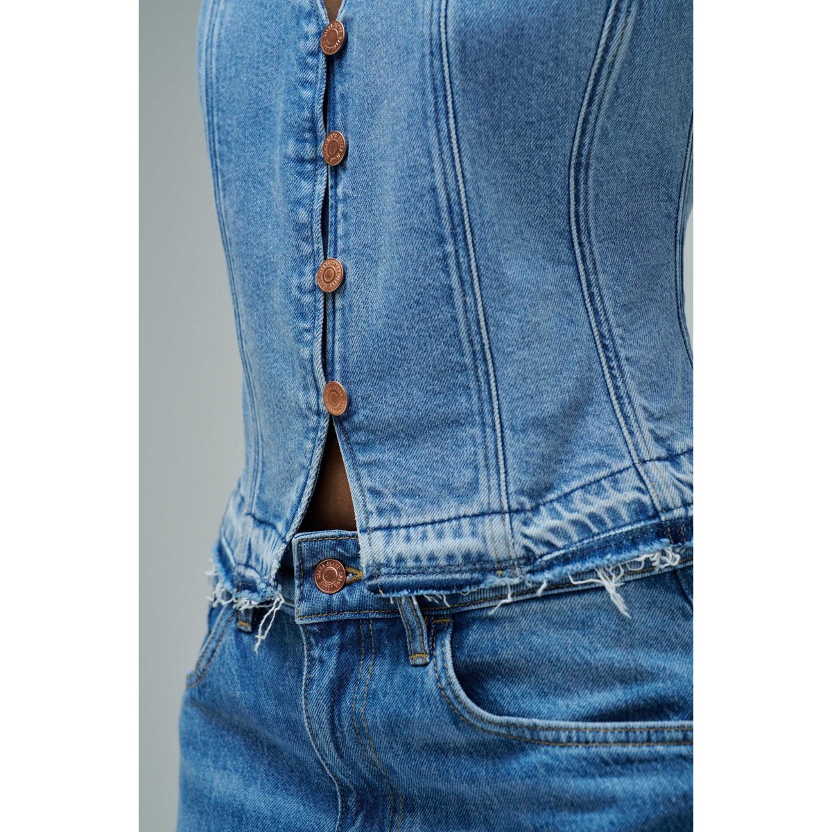GILET EN LIGHTDENIM bleu, SALSA JEANS