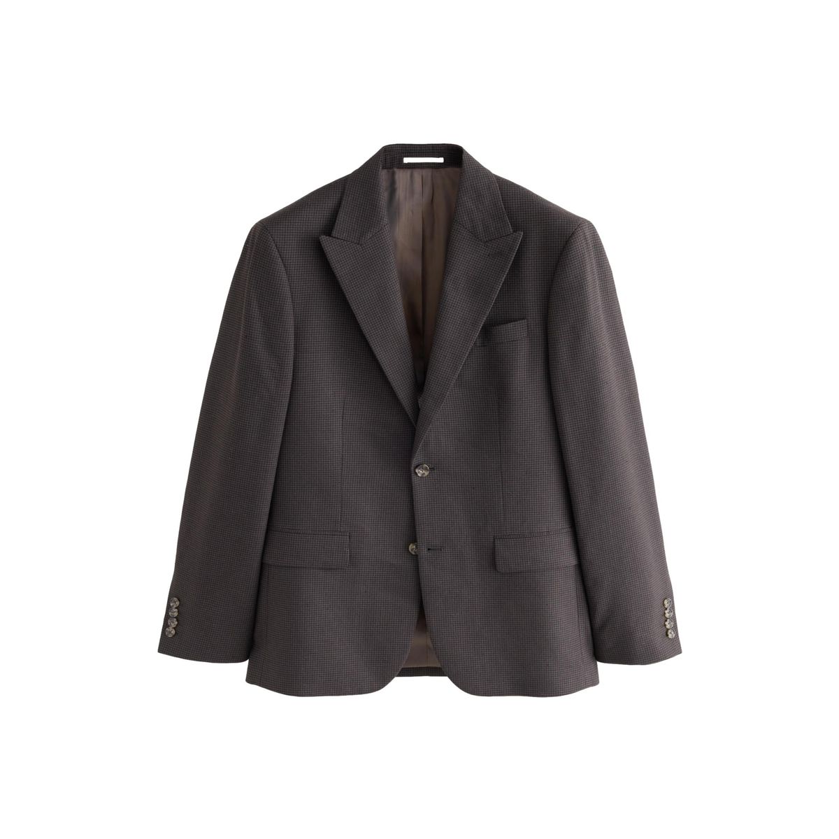 Veste de costume standard laine pied-de-poule marron, NEXT