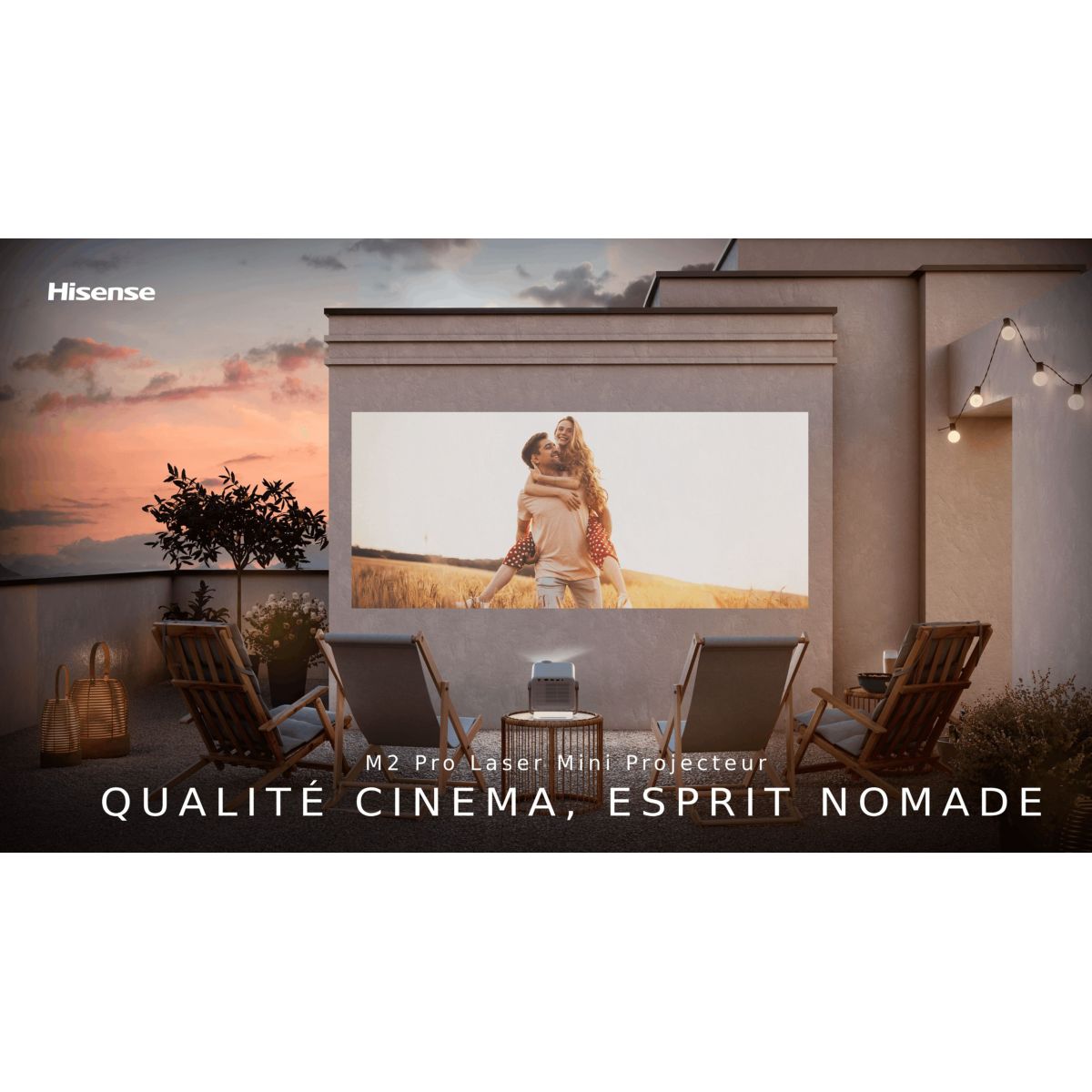 Vidéoprojecteur home cinéma Laser Mini Projecteur M2 Pro gris, HISENSE