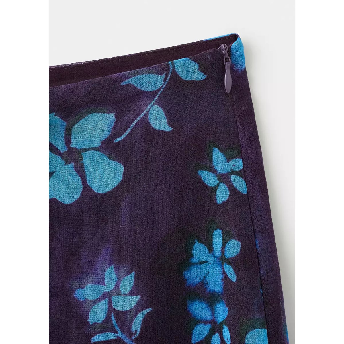 Jupe imprimée à fleurs violet, MANGO TEEN