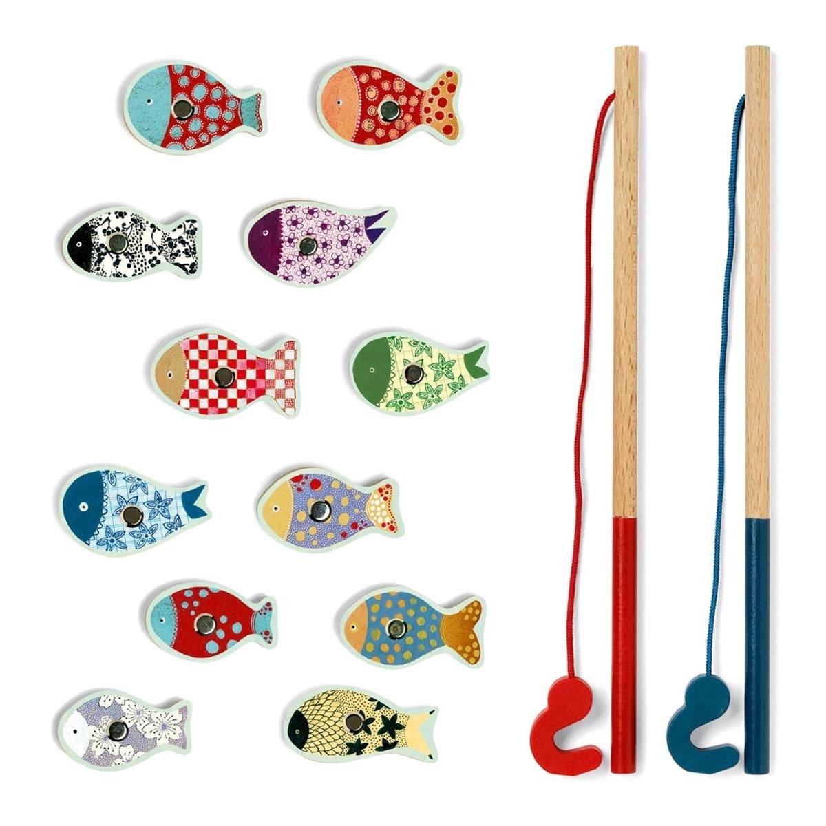 Pêche à la ligne magnetique multicolore, DJECO