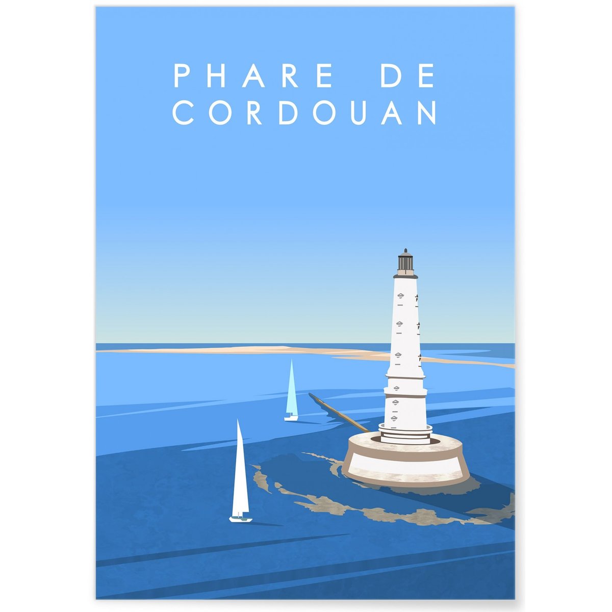 Affiche Phare de Cordouan blanc, L'AFFICHERIE