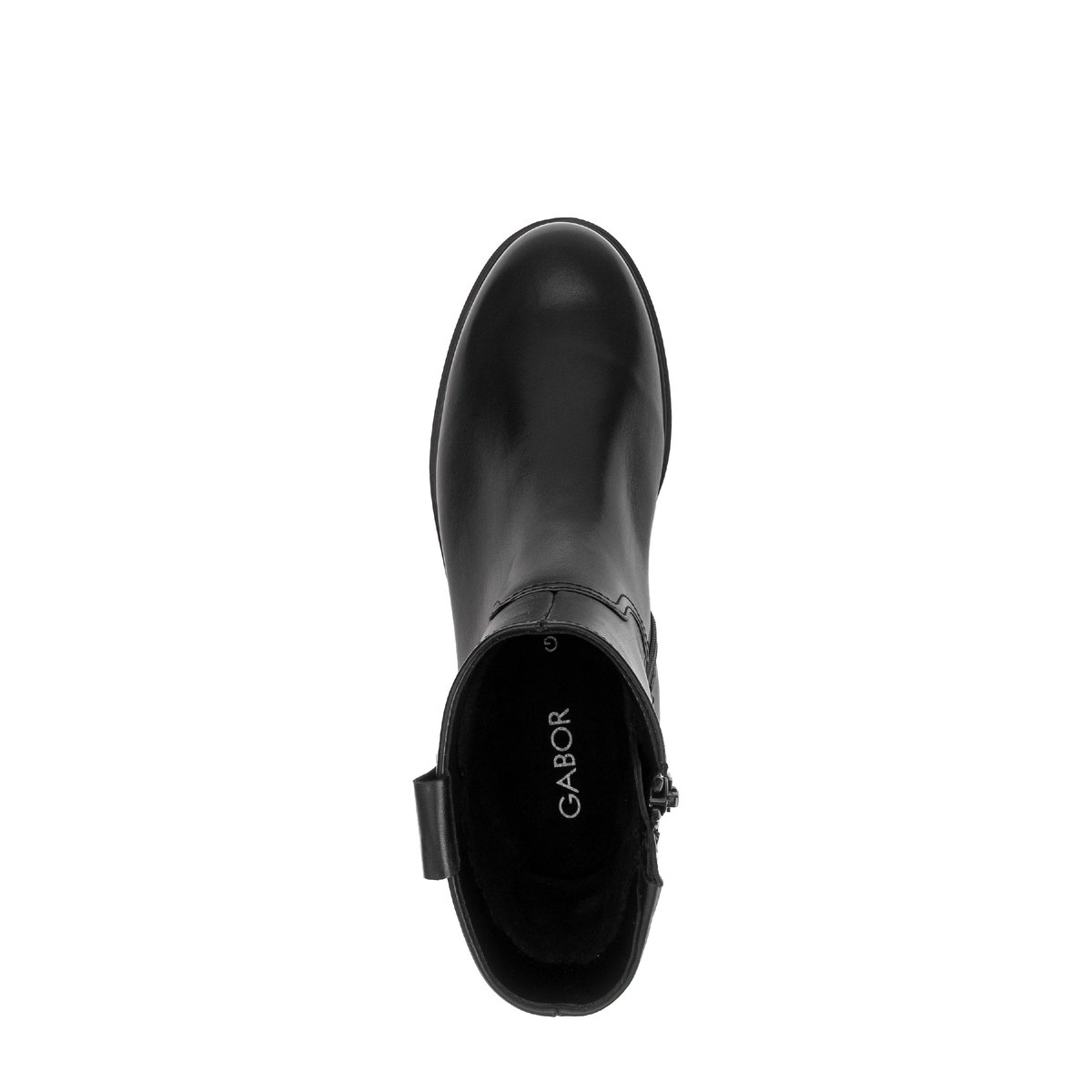 Bottines en cuir lisse à talon décroché noir lisse, GABOR
