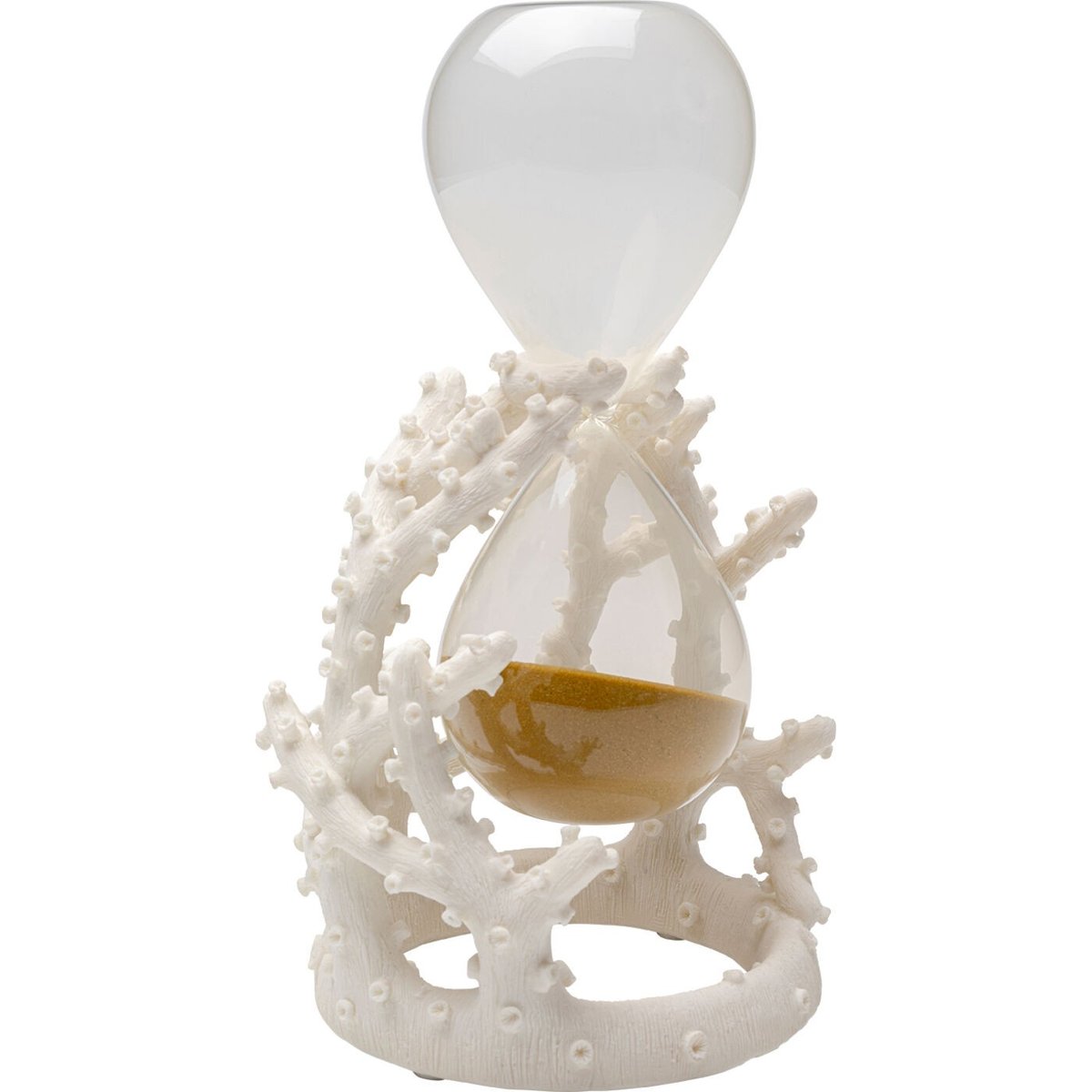 Sablier imitation corail blanc, KARE DESIGN