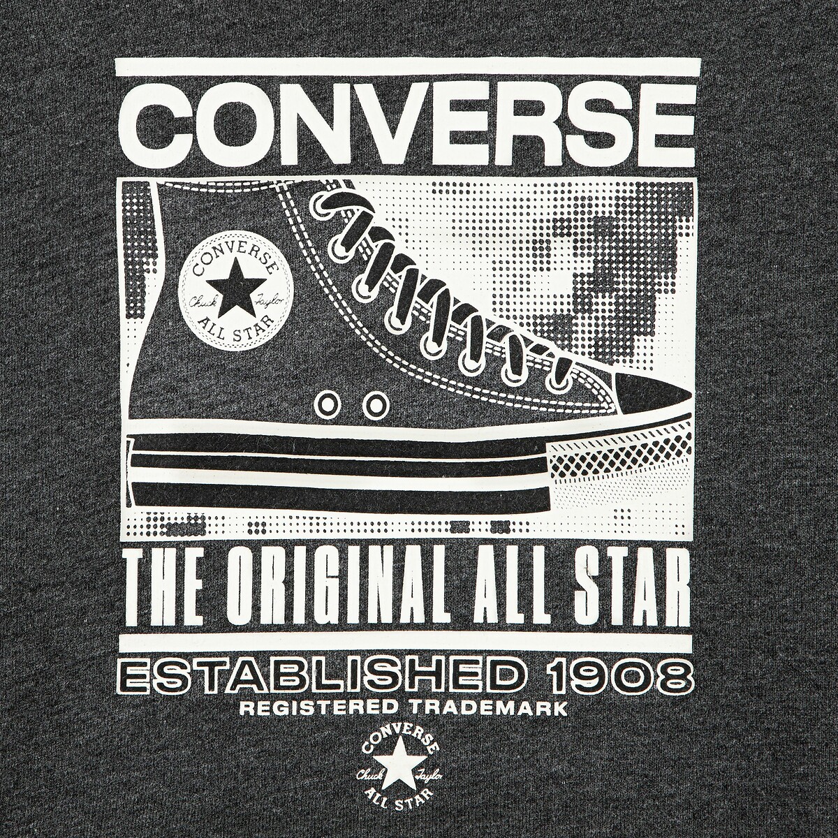 Noni Fleece Hoodie charcoal grey, CONVERSE