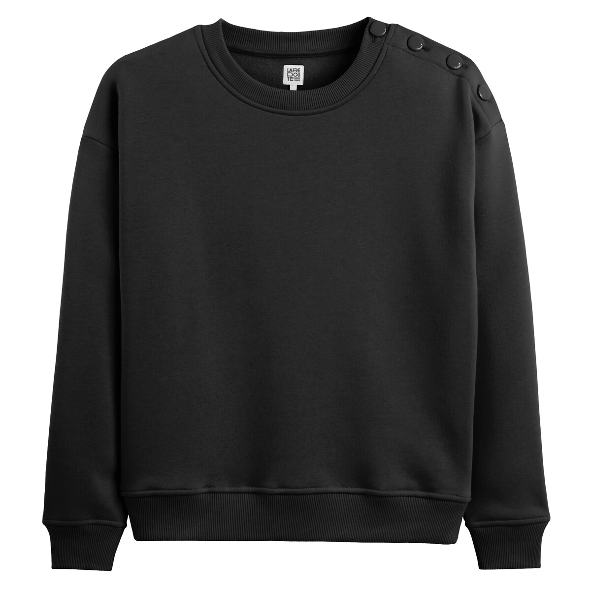 Crew Neck Sweatshirt black, LA REDOUTE COLLECTIONS
