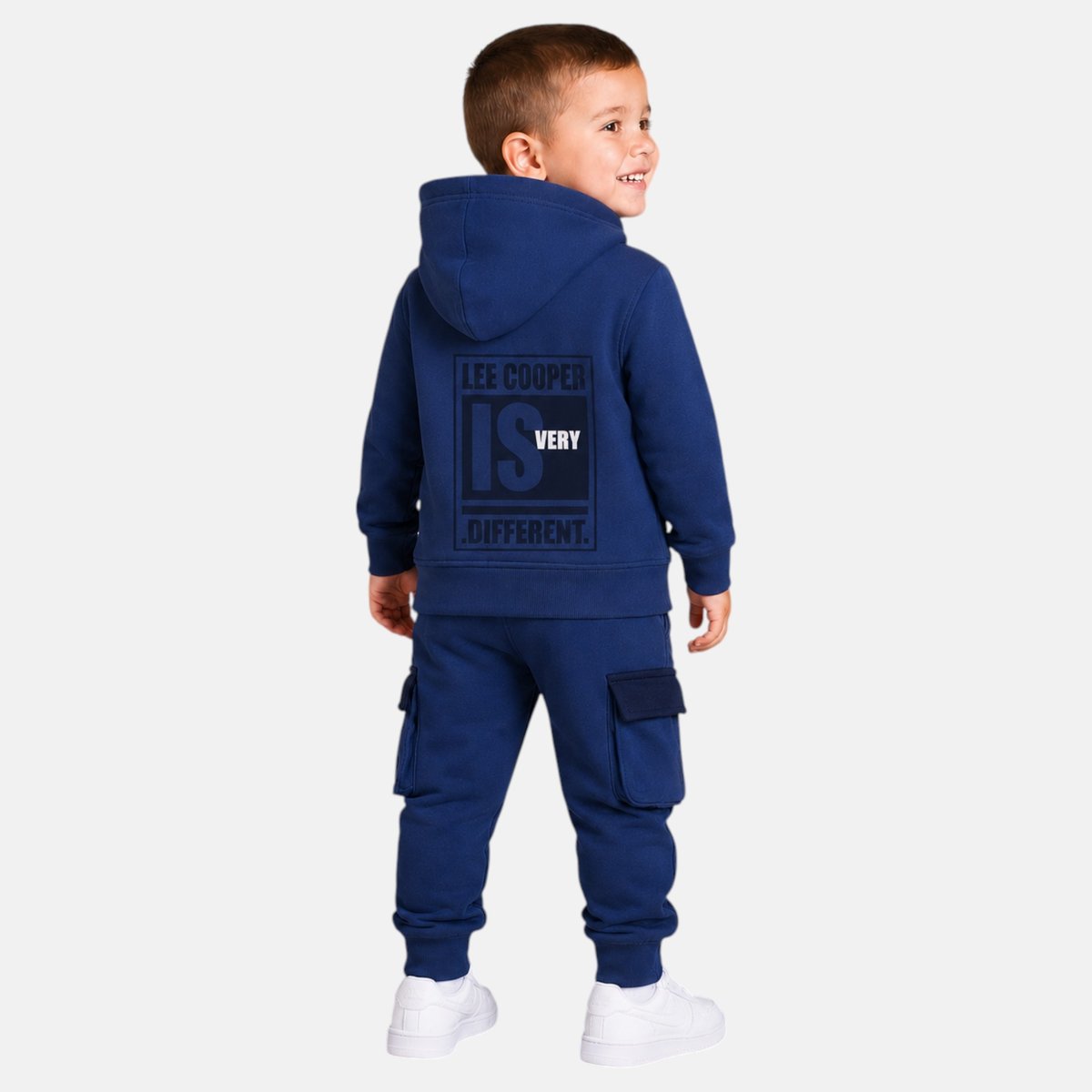 Ensemble sweat à capuche et pantalon de jogging cargo CREW bleu marine, LEE COOPER