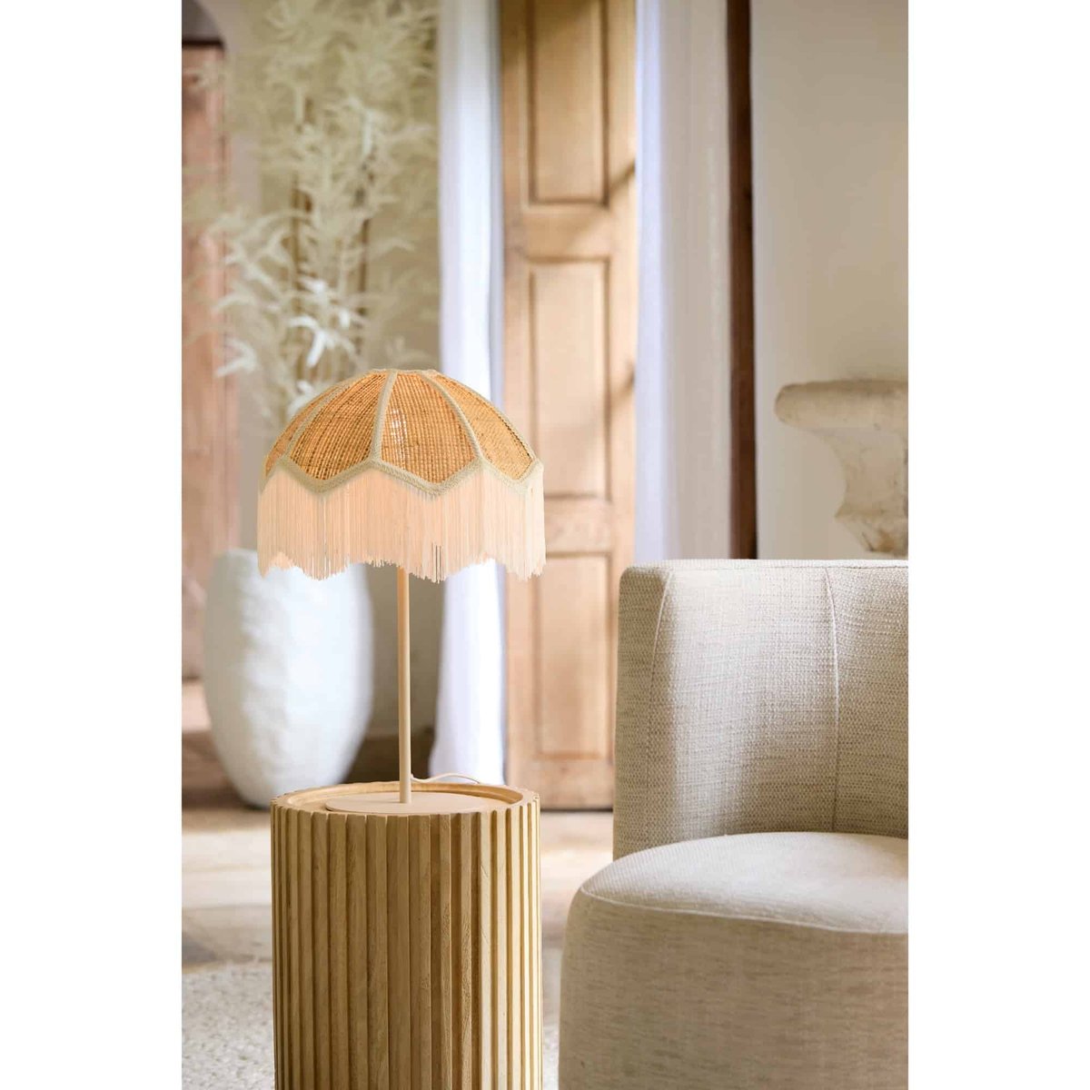Base De La Lampe Métal RENATO sable, LIGHT & LIVING 