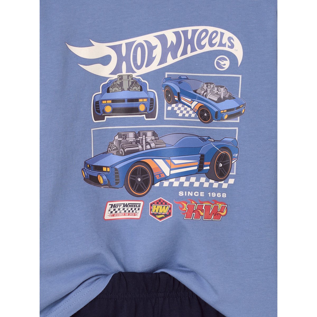 Pyjama Hot Wheels bleu chambray, VERTBAUDET