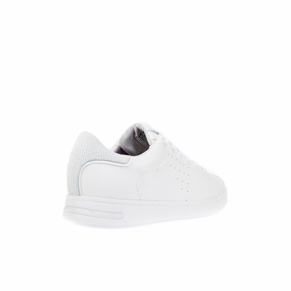 Ademende sneakers in leer Jaysen wit, GEOX
