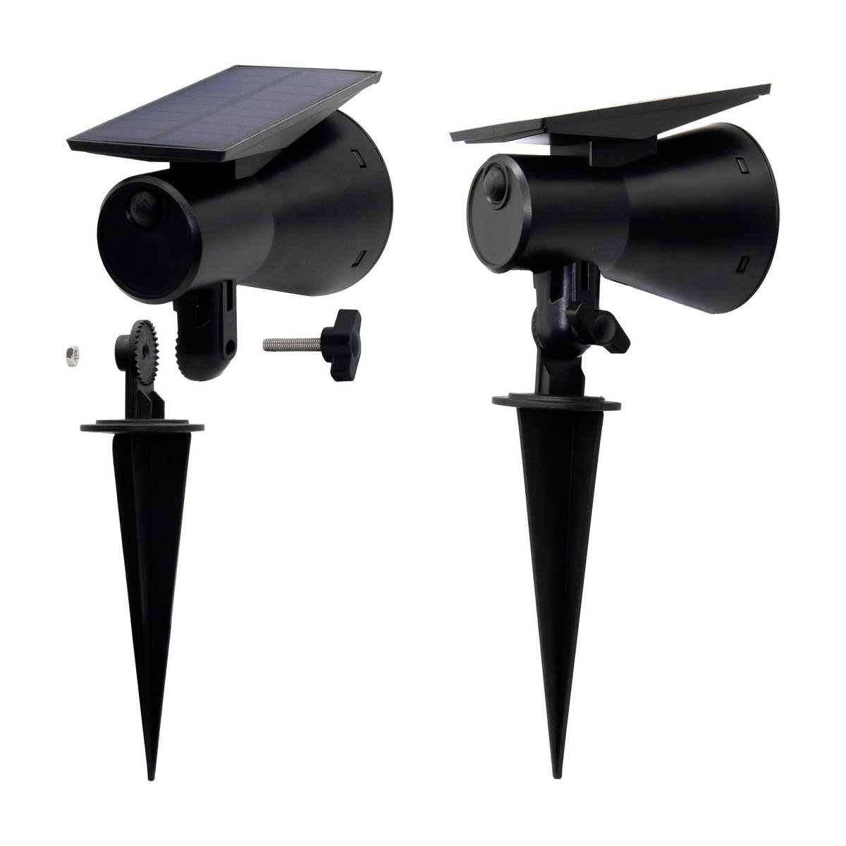 Lampe solaire  moderneLED, Jostiras noir, PRIOS