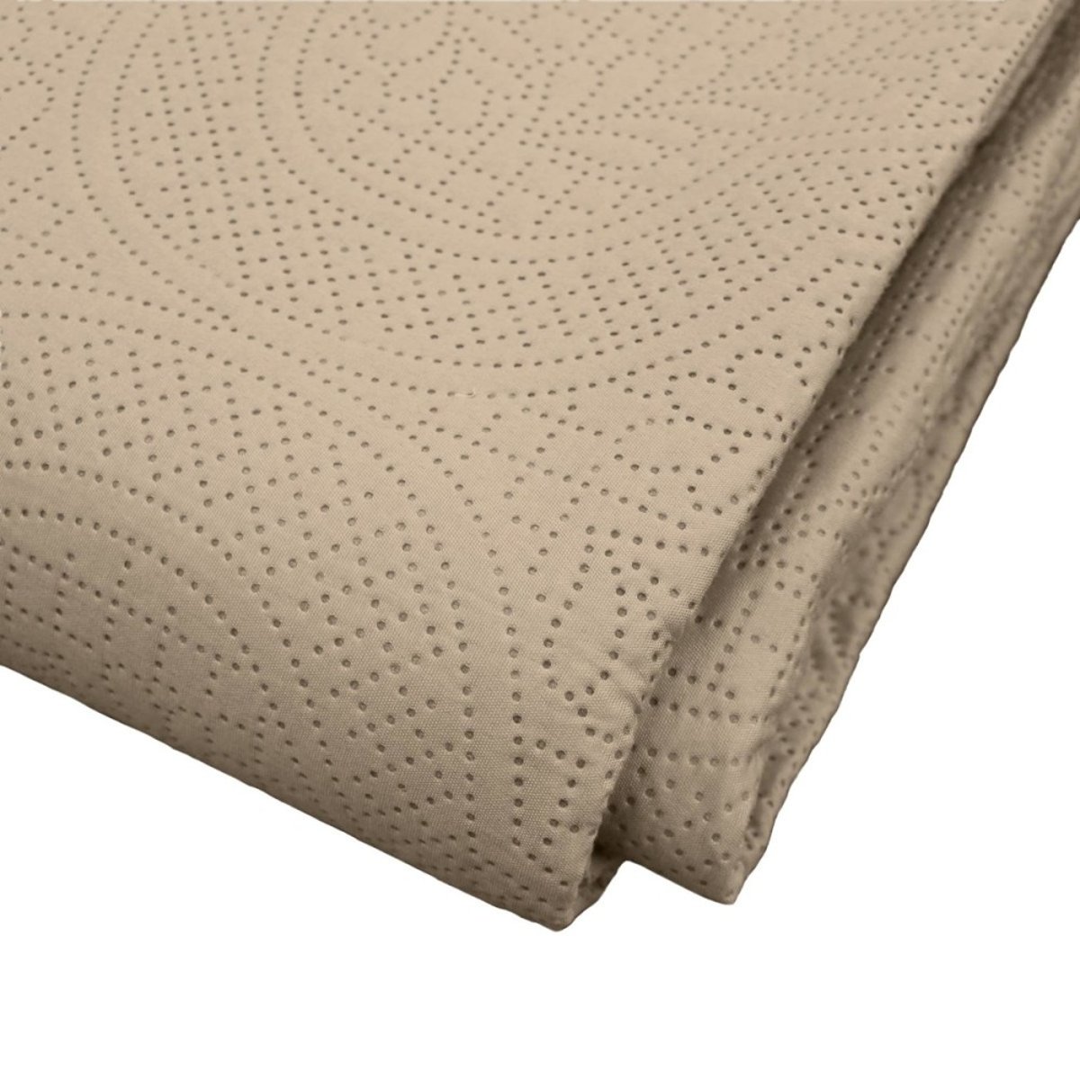 Couvre-lit 2 personnes matelassé microfibre Romane coloris lin beige, DECORATIE