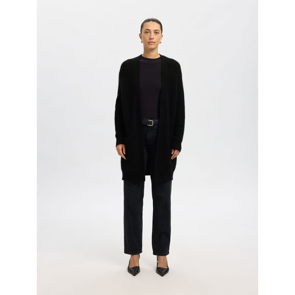 Cardigan En Maille black, SELECTED