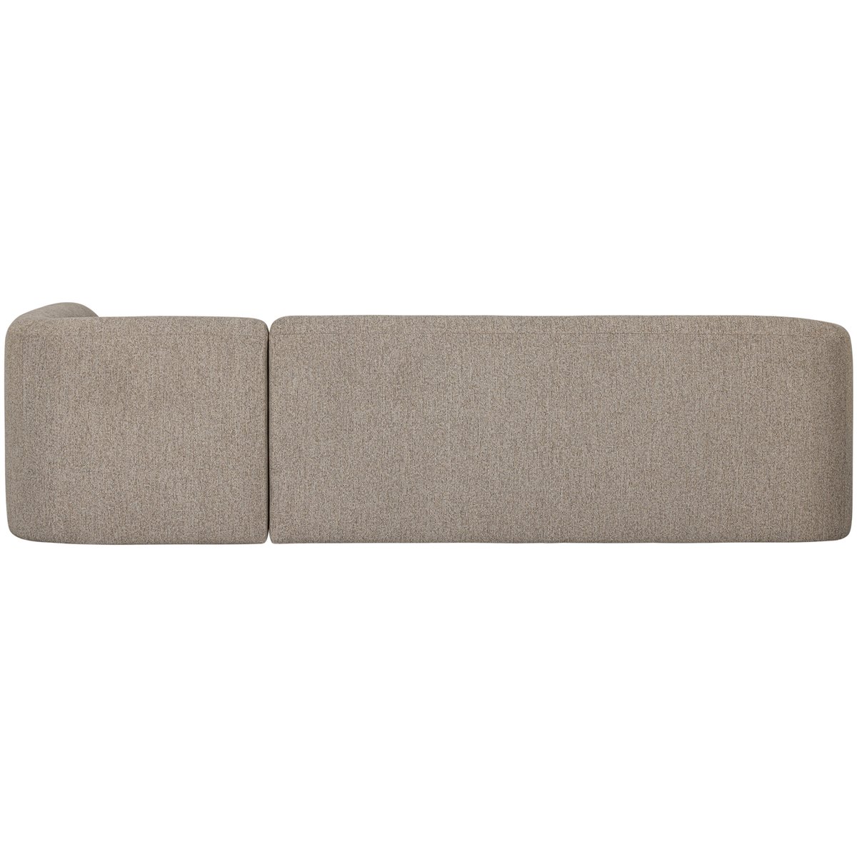 Canapé d'angle droit tissu SLOPING naturel mélangé, WOOOD