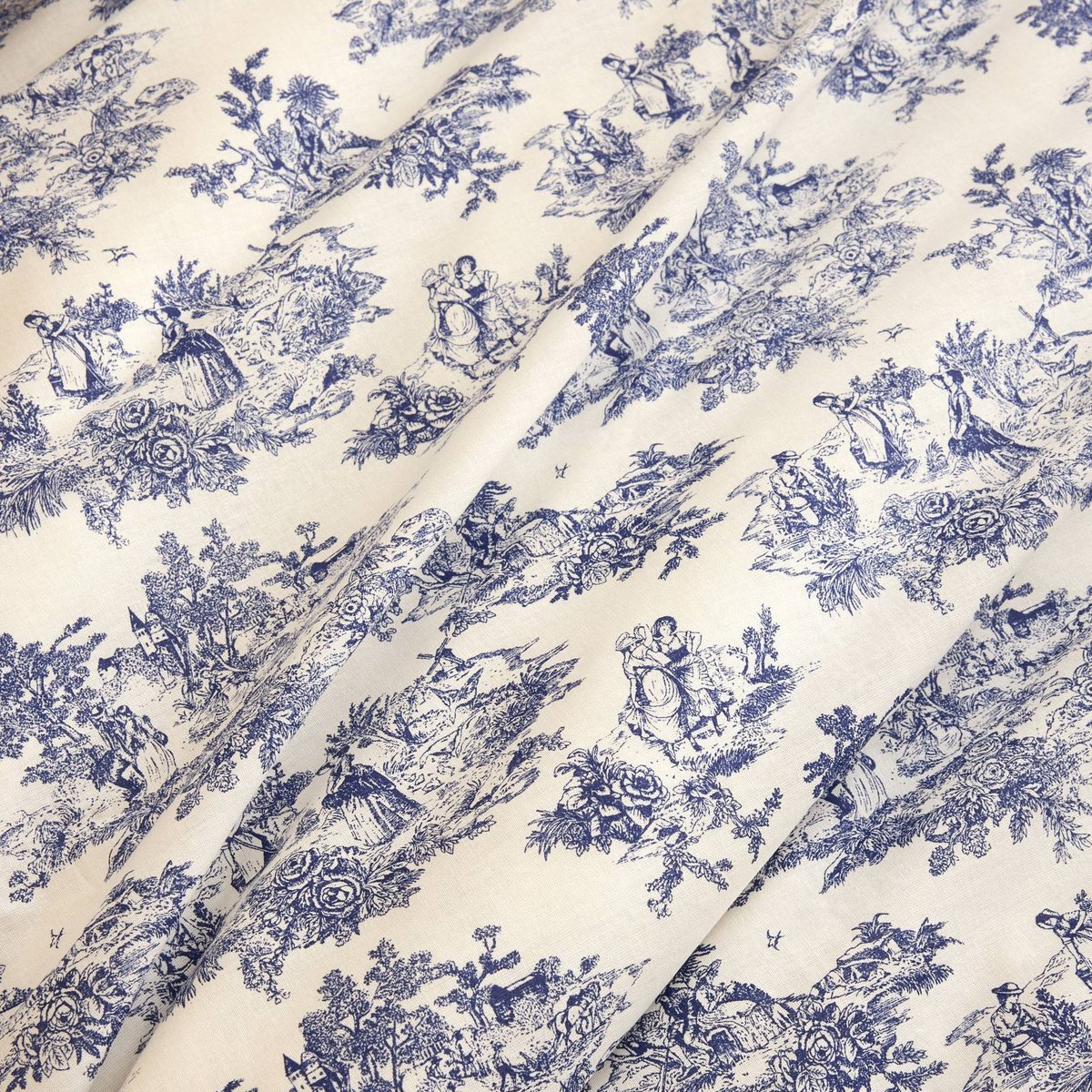 Housse de couette imprimée, 100% coton bio GOTS ombre bleue, MONOPRIX