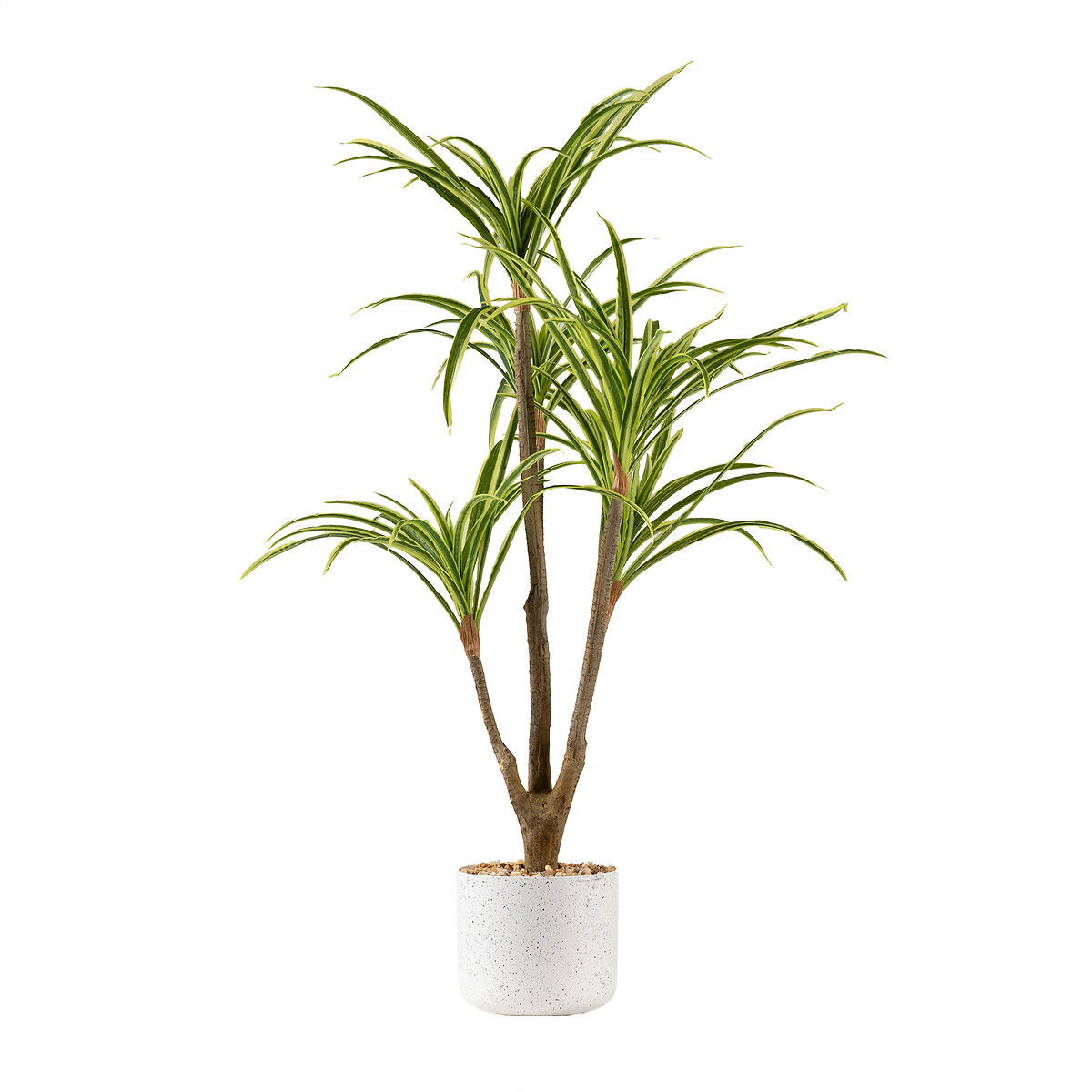 90cm Artificial Real Touch Yucca in Speckled Plastic Pot green, SO'HOME