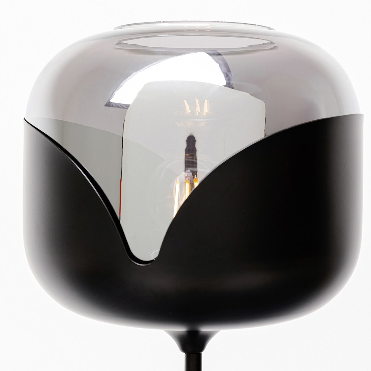 Lampadaire en verre et acier, GOBLET BALL noir, KARE DESIGN