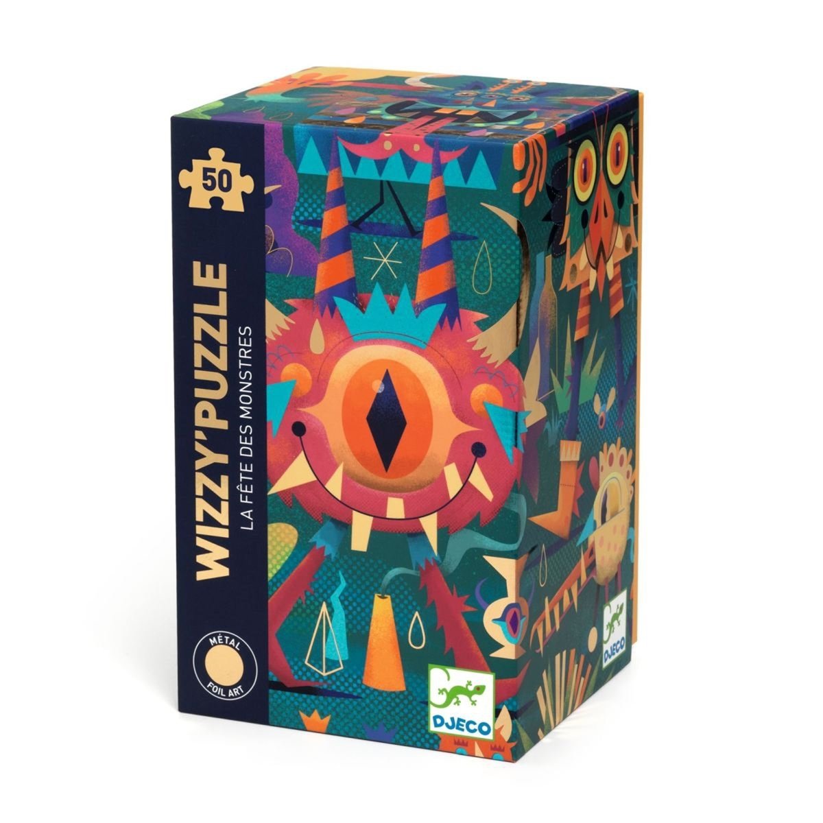 Wizzy Puzzle la fête des monstres 50 pièces multicolore, DJECO
