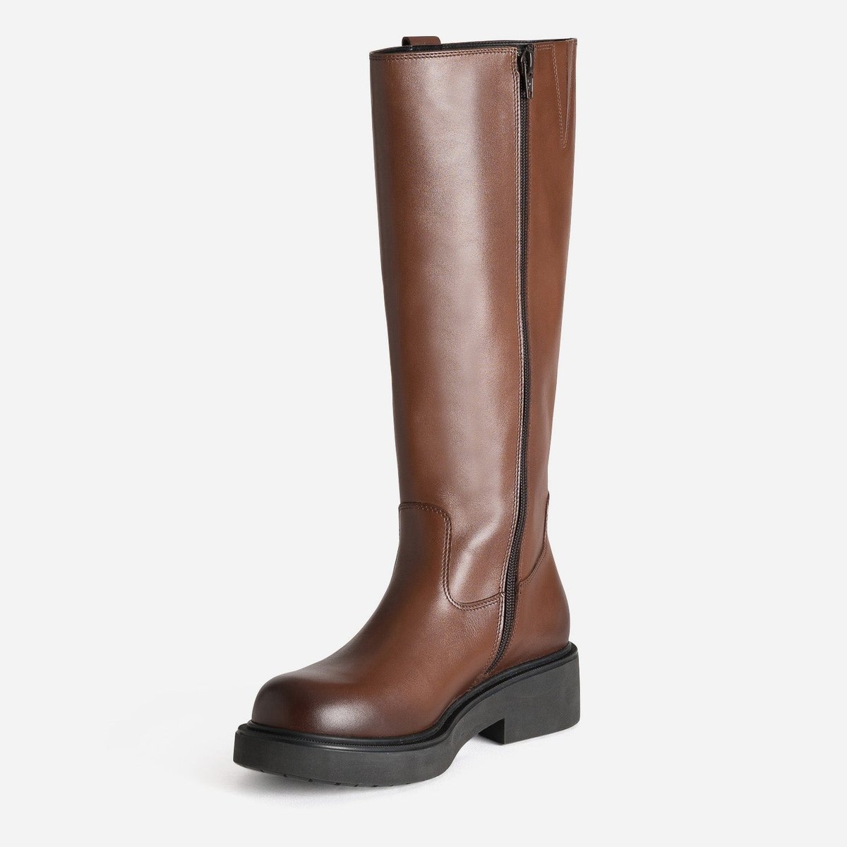 Botte Plate en cuir CHARLIE cognac, TEXTO