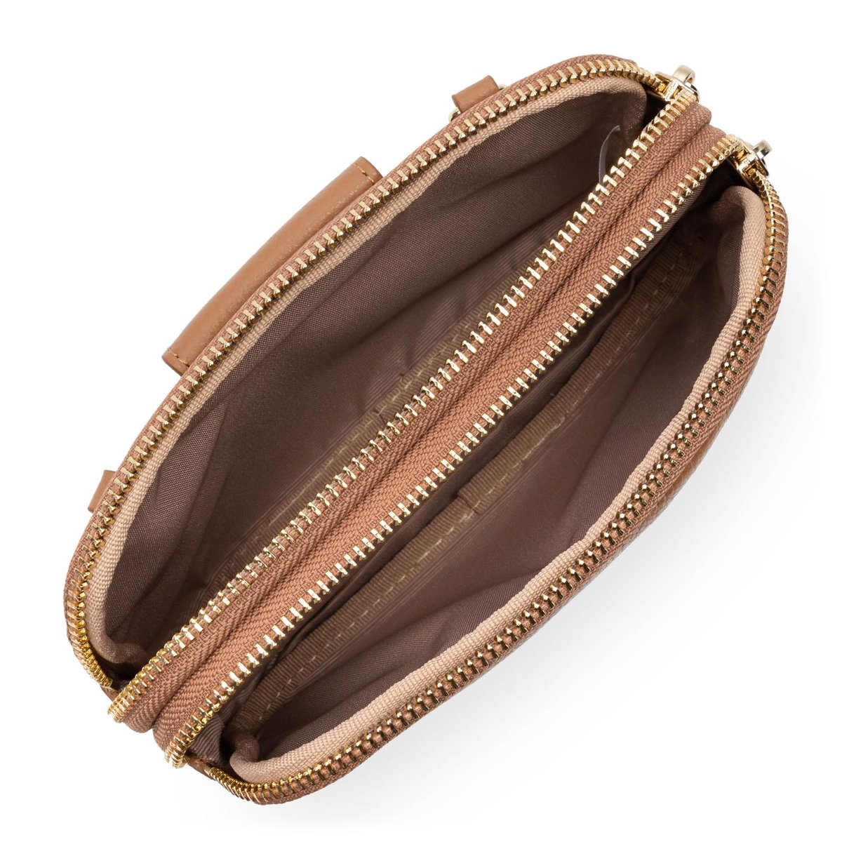 Double pochette DUNE camel, LANCASTER