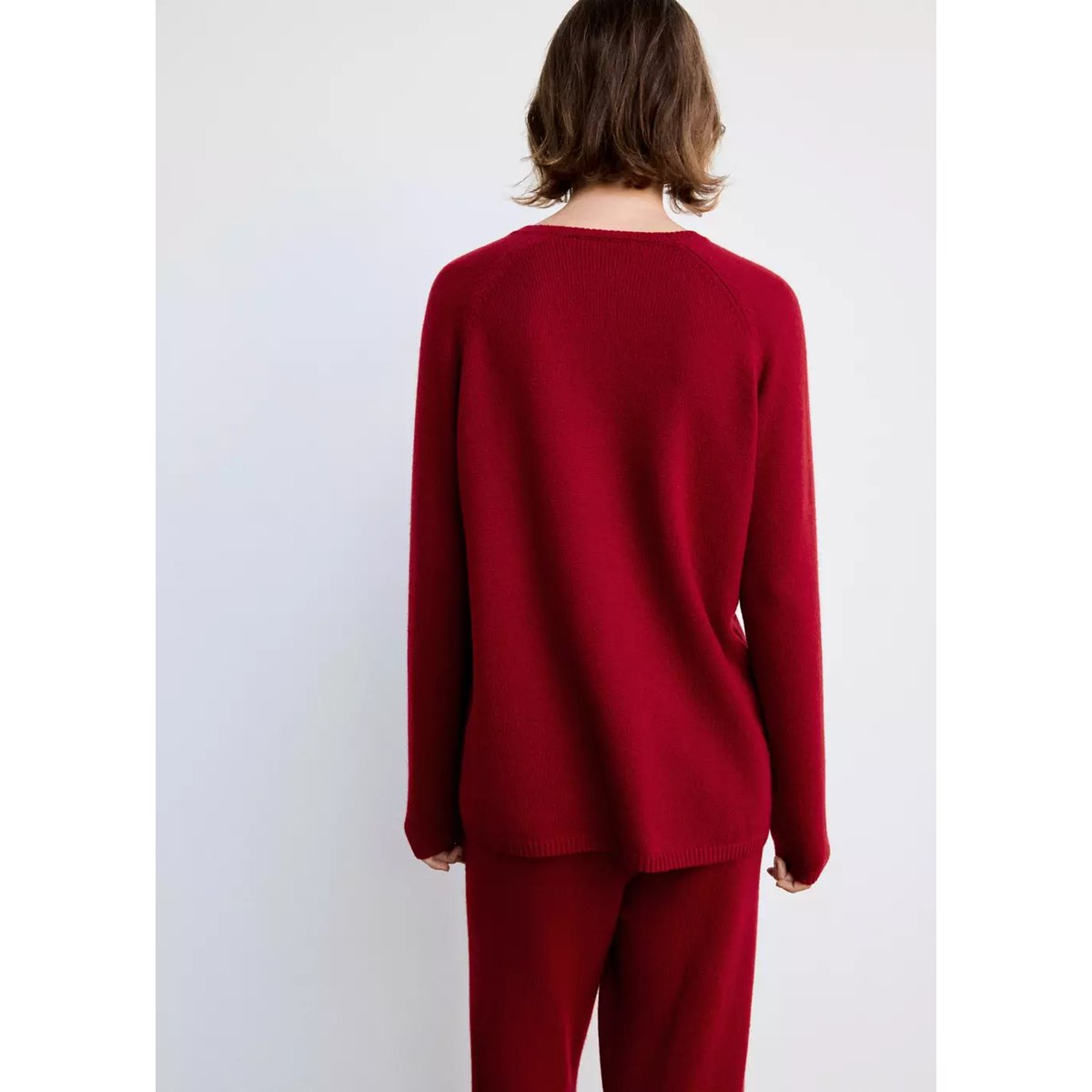 Blouse à pois avec foulard rouge, MANGO