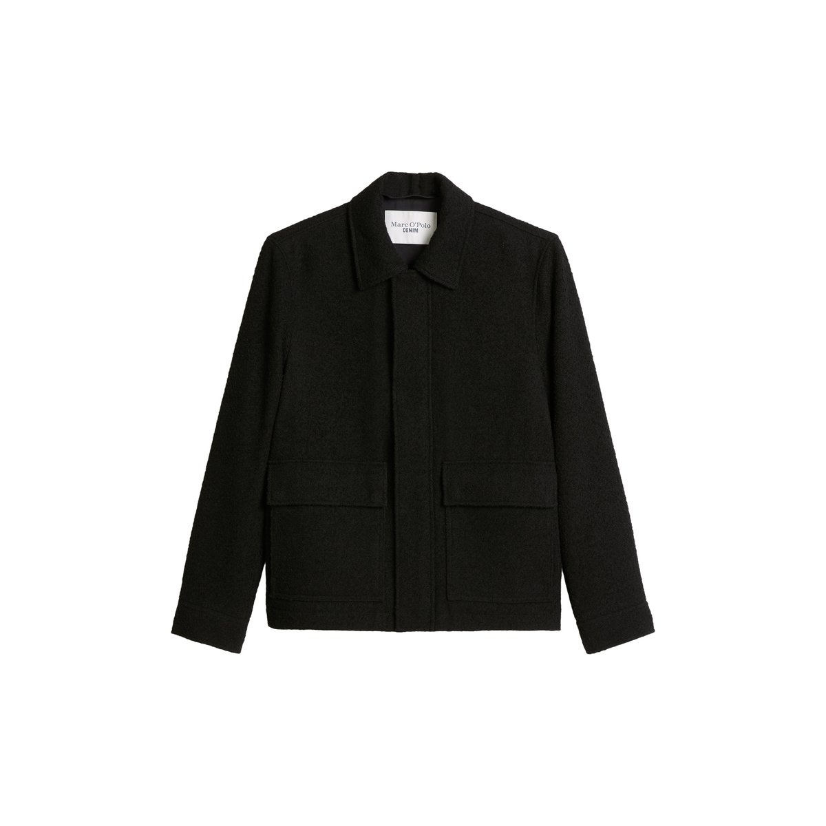 Veste en laine coupe classique en bouclé doux contenant des fibres recyclées noir, MARC O’POLO DENIM