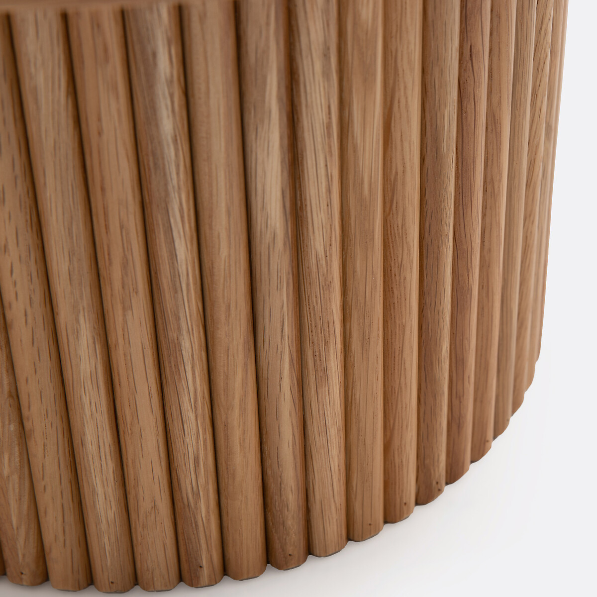 Tamita 1-Drawer Fluted Base Bedside Table natural oak veneer, LA REDOUTE INTERIEURS