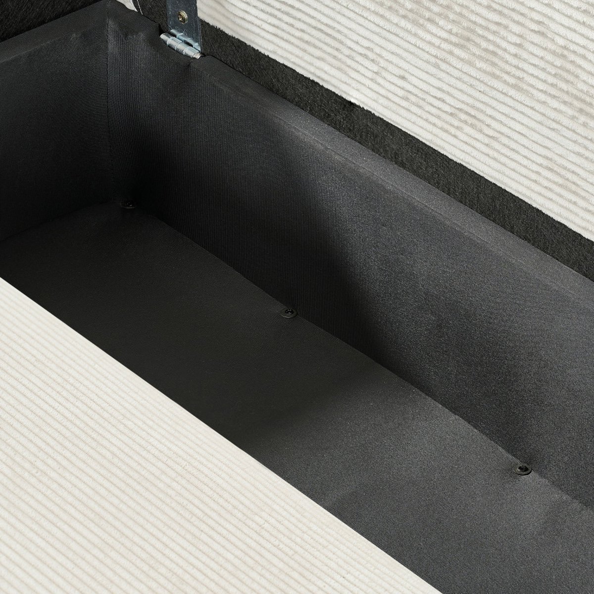Canapé d'angle convertible réversible 4 places en velours côtelé- JUL beige, DRAWER