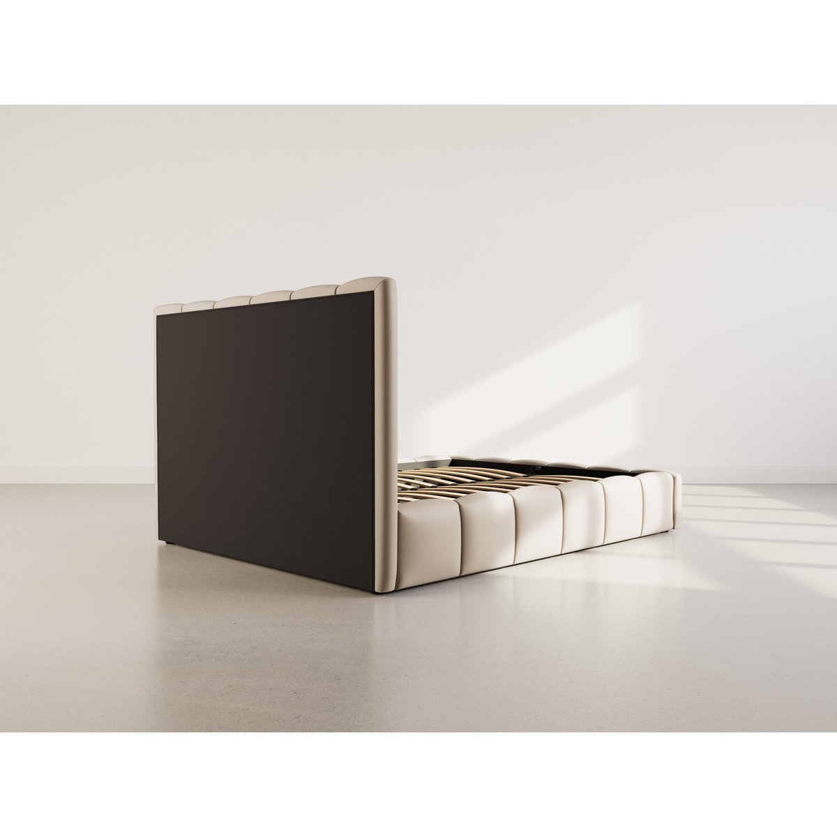 Lit coffre - MERMAID taupe, BEST MOBILIER