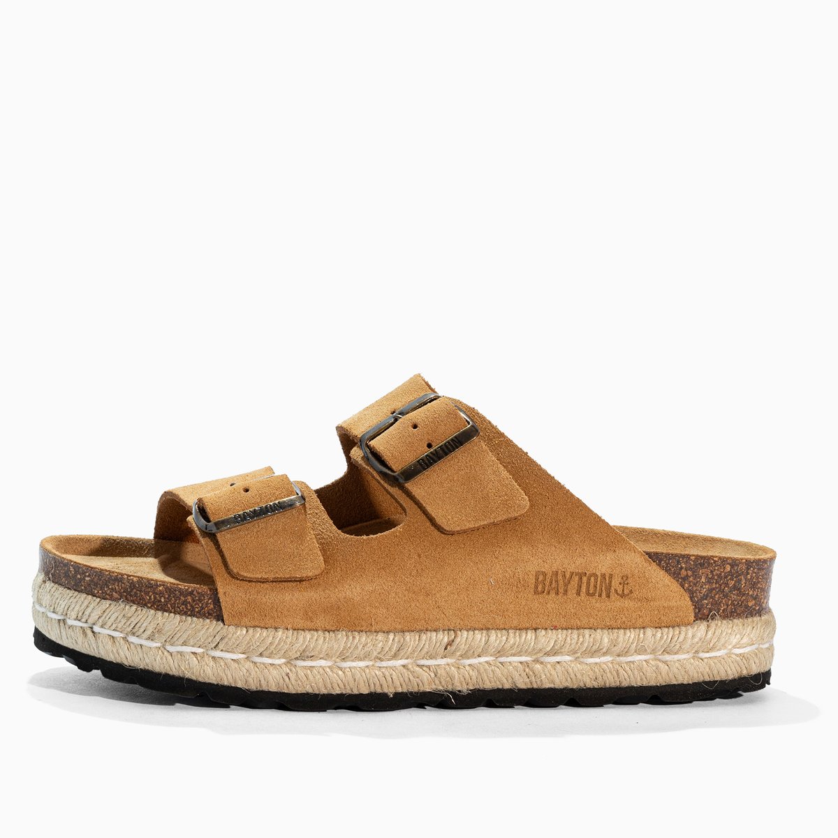 Sandales en cuir suédé ATLAS camel, BAYTON