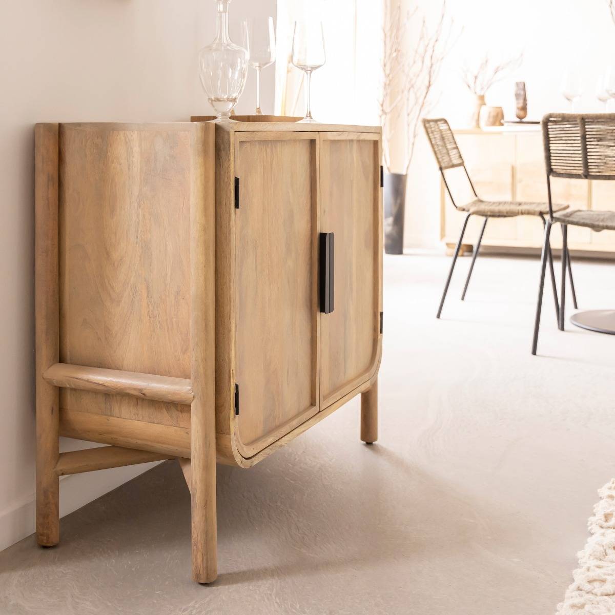 Buffet en bois de manguier NOVA bois clair, MADE IN MEUBLES