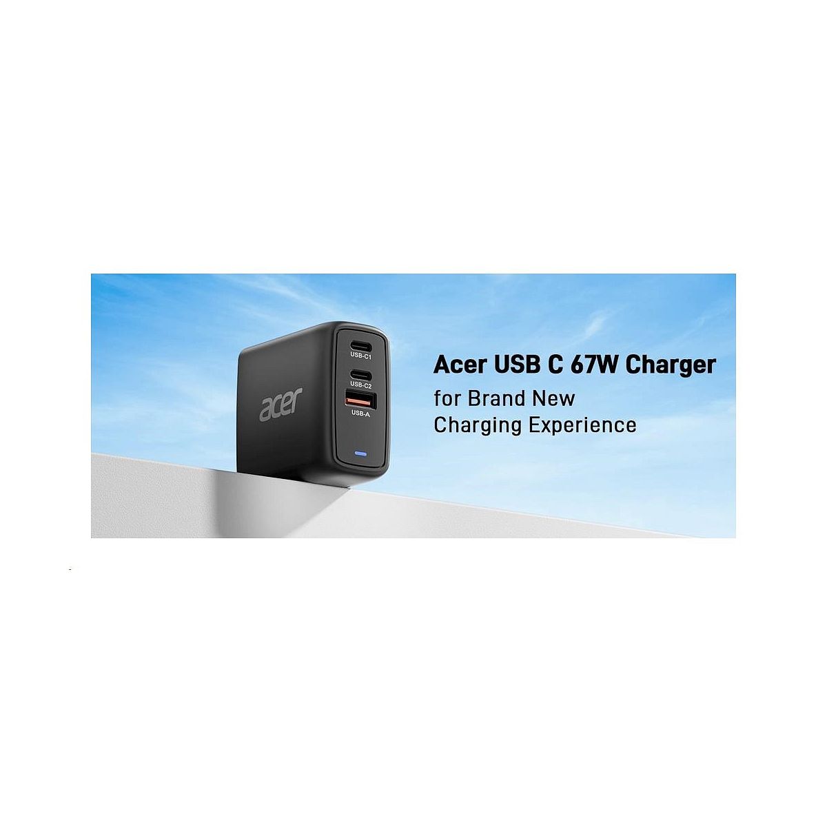 Chargeur ordinateur portable 100W 3 USB-C / A USB-A Noir couleur unique, ACER