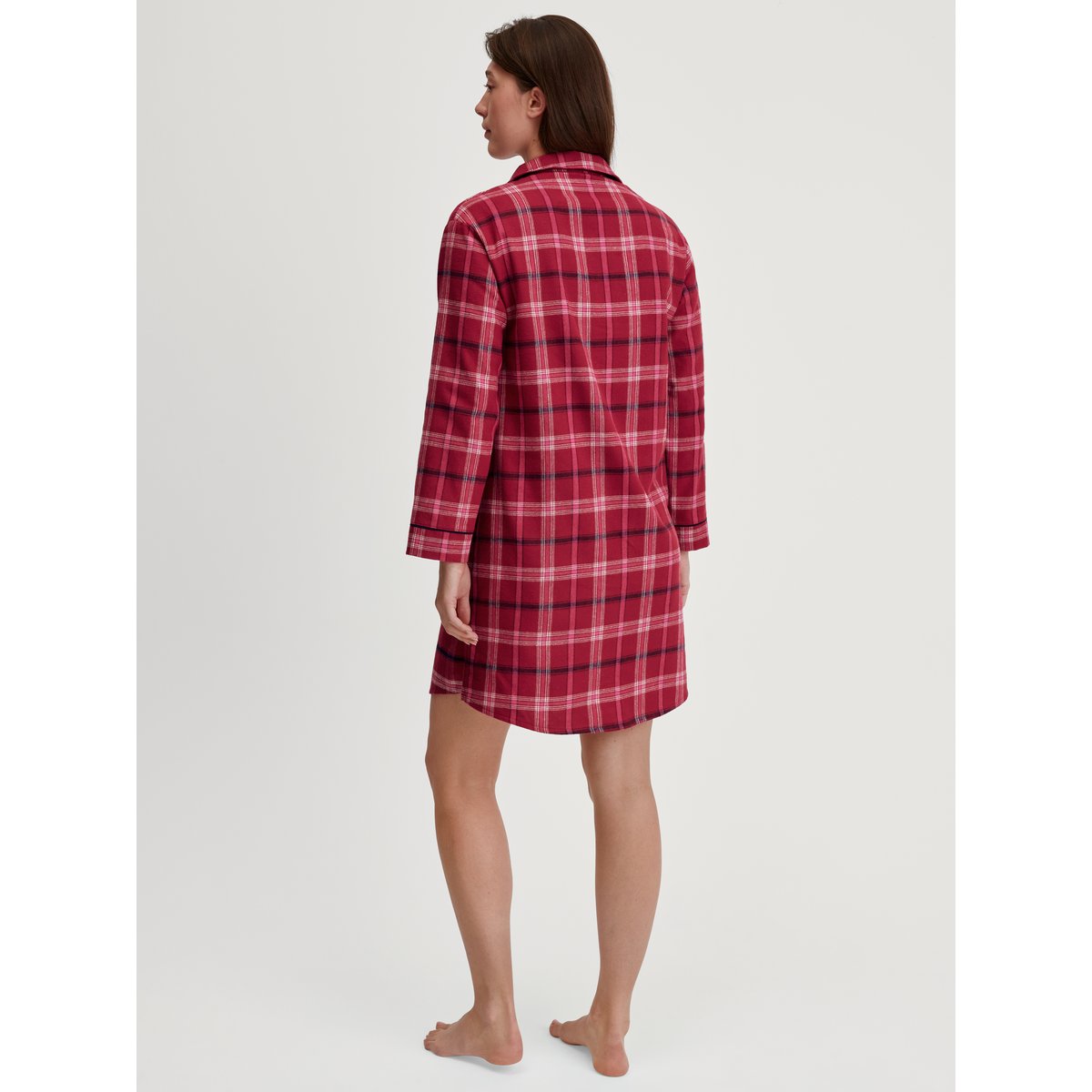 Chemise de nuit manches longues Coton HOLIDAY DREAMS deep red, CALIDA