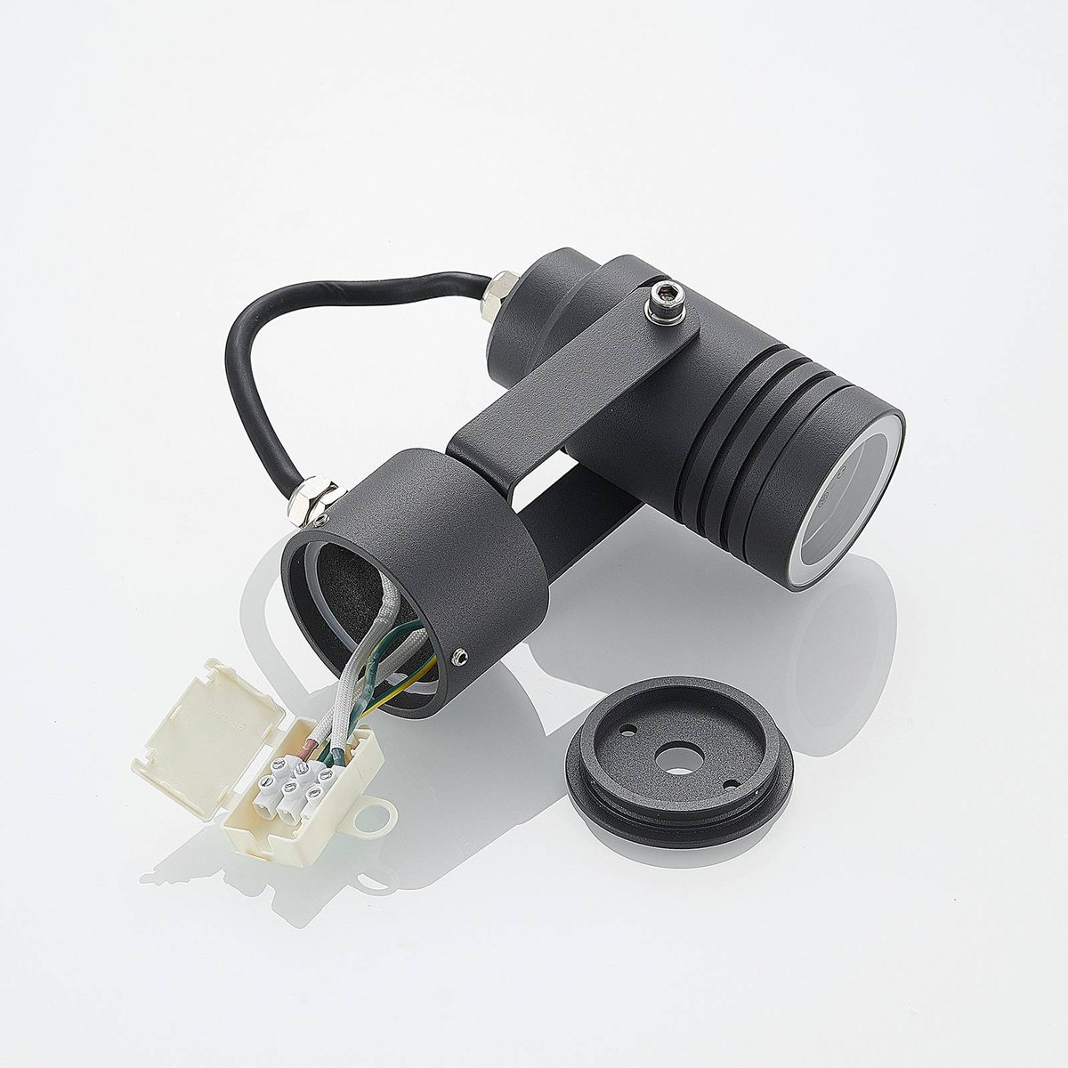 Luminaire extérieur en aluminium moderne gris foncé, LUCANDE