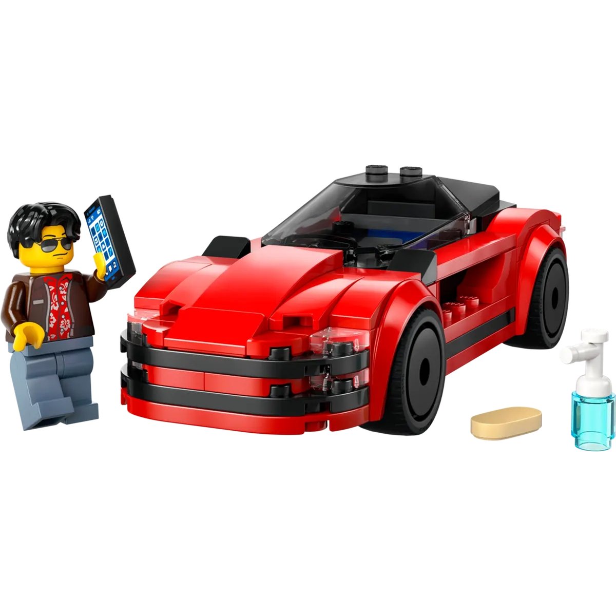 City La voiture de sport rouge multicolore, LEGO