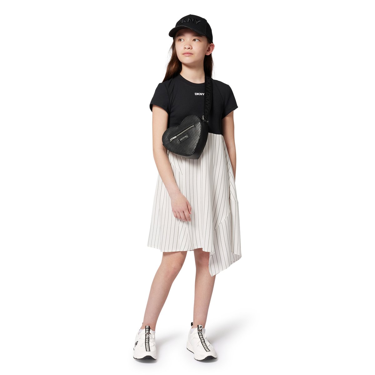 Casquette pailletée en coton black, DKNY
