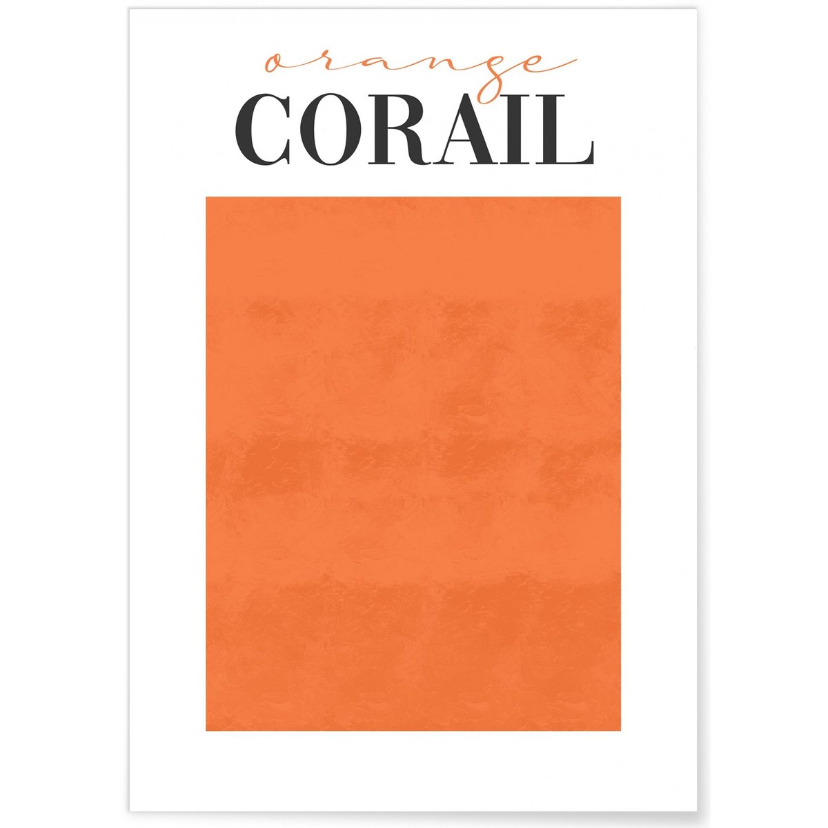 Affiche Orange Corail blanc, L'AFFICHERIE