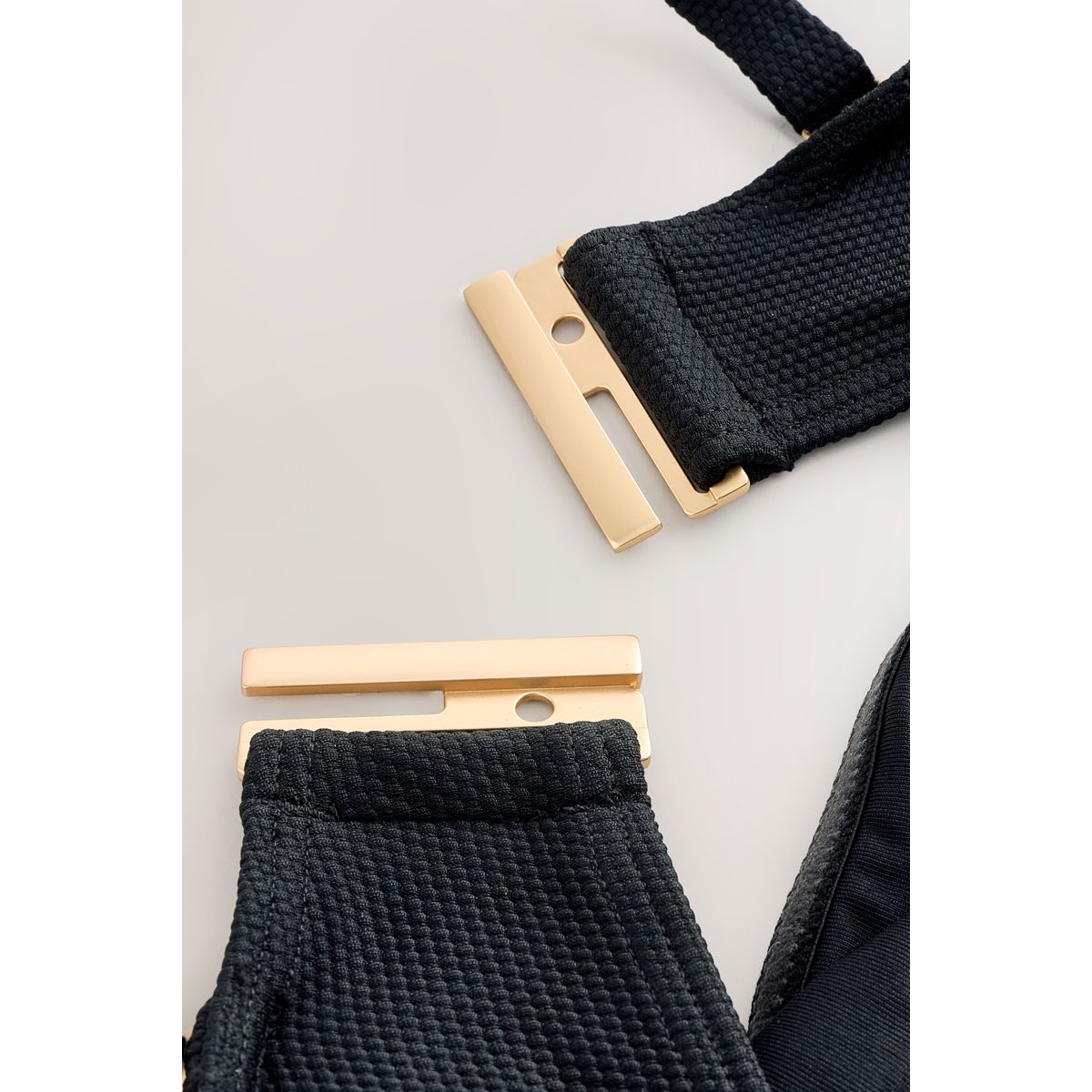 Haut de bikini bandeau piqué noir, NEXT
