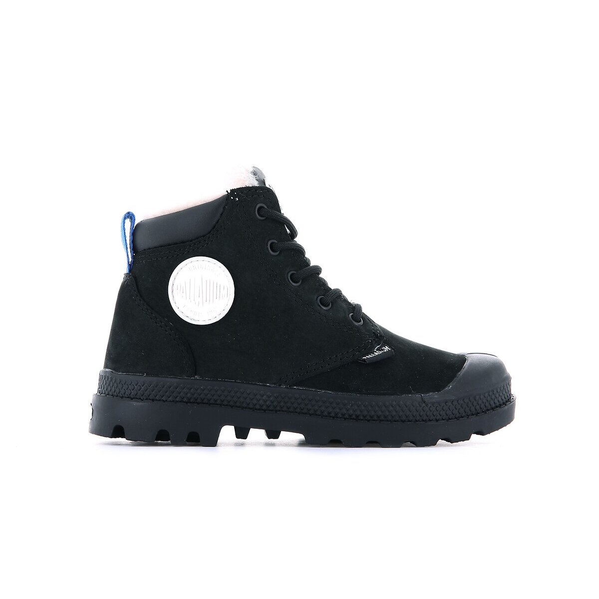 Kids Pampa Hi Cuff Waterproof Faux Fur Lined Ankle Boots black, PALLADIUM