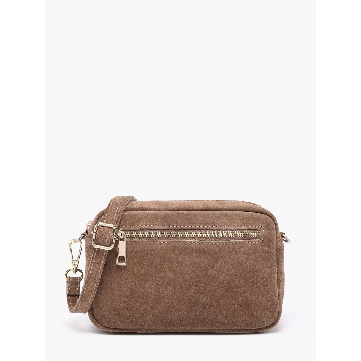 Sac bandoulière Velvet cuir taupe, MILANO