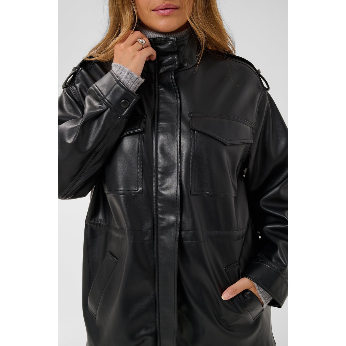 Manteau noir black deep, KAFFE