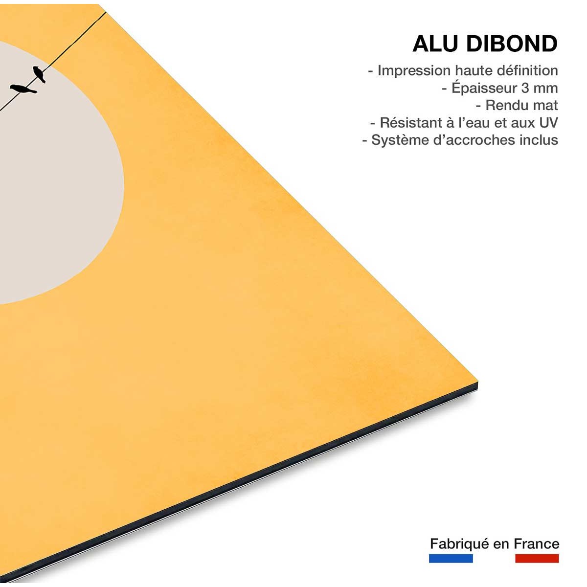 Tableau abstrait depart electrique tableau alu dibond, HEXOA