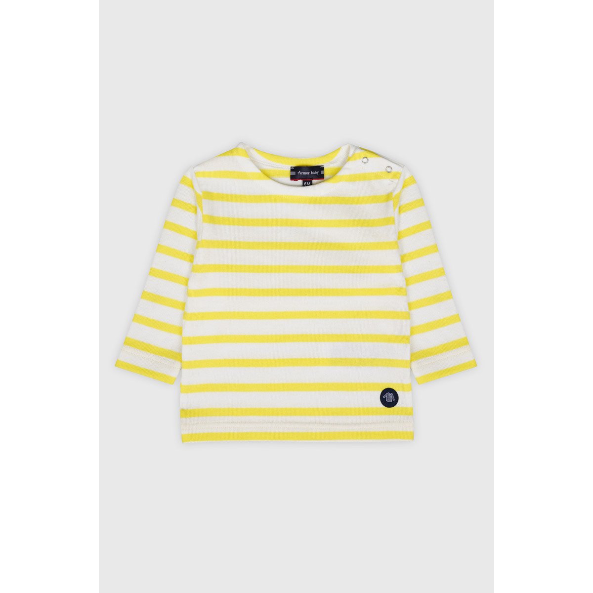 Marinière en coton rustique BABY milk/lemon, ARMOR-LUX